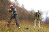 Дима Бабий и Ира Винникова после этапа `спуск`